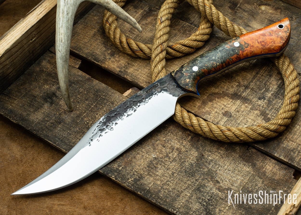 Orange & Black Elder Burl - Blue Liners - 112349