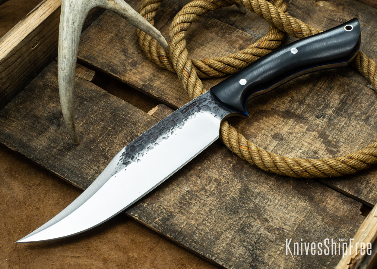 Black Canvas Micarta - Blue Liners - 112305