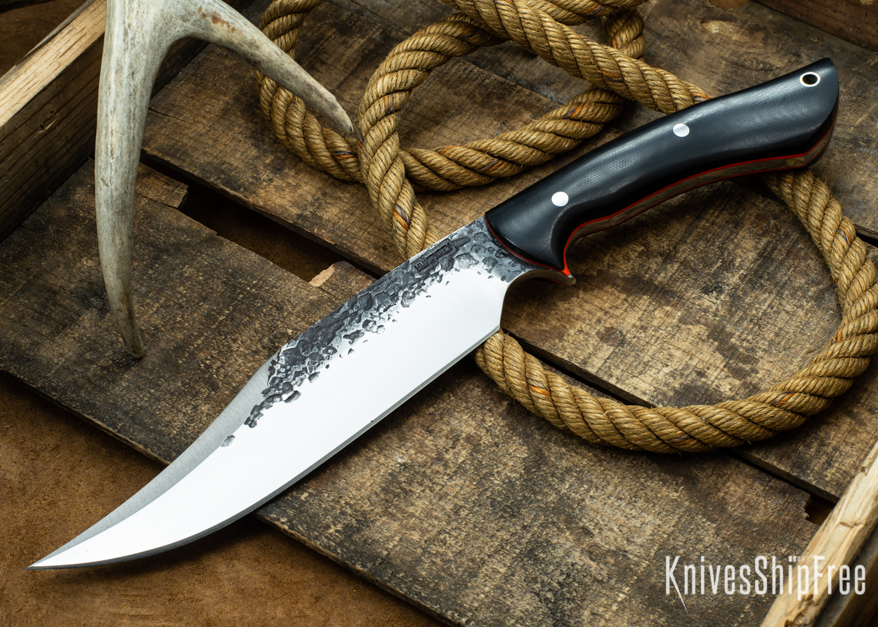 Black Canvas Micarta - Orange Liners - 112307