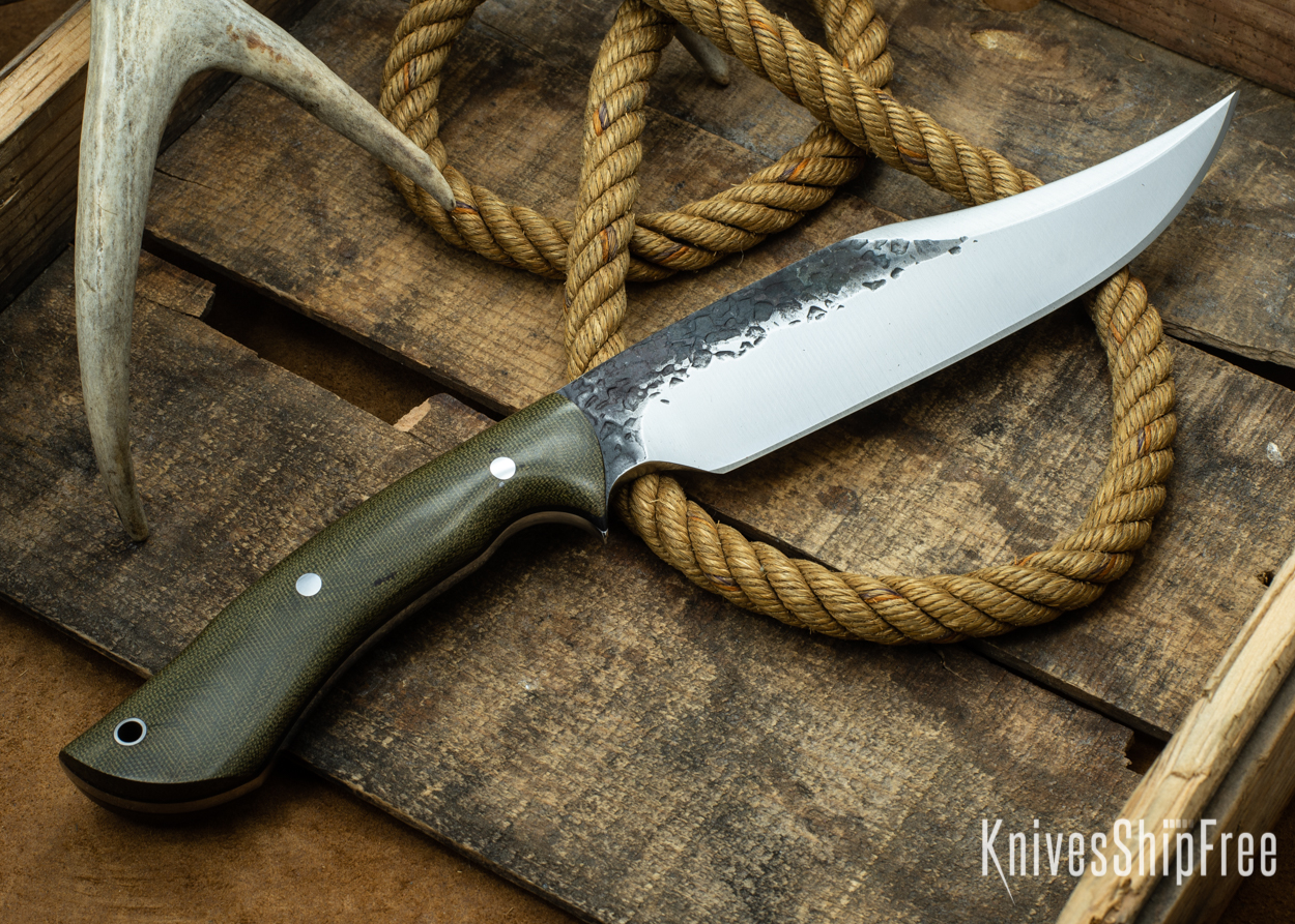 (Back) Green Canvas Micarta - Black Liners - 112312