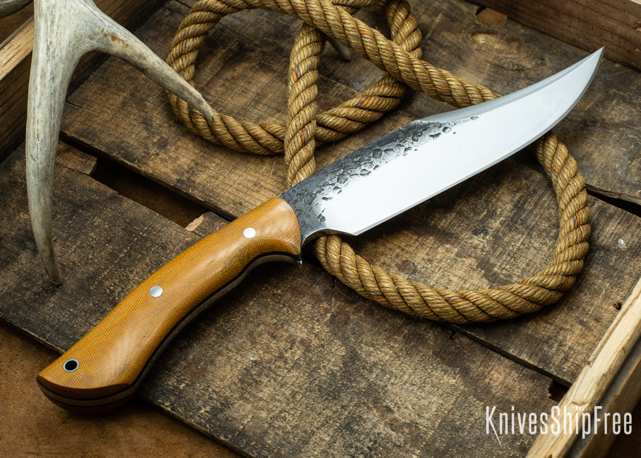 (Back) Natural Canvas Micarta - Black Liners - 112317