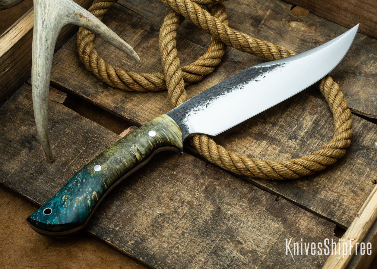 (Back) Black Green & Blue Elder Burl - Black Liners - 112337