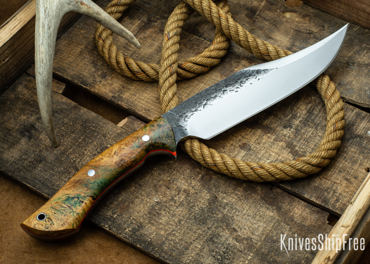 (Back) Gold & Green Elder Burl - Orange Liners - 112341