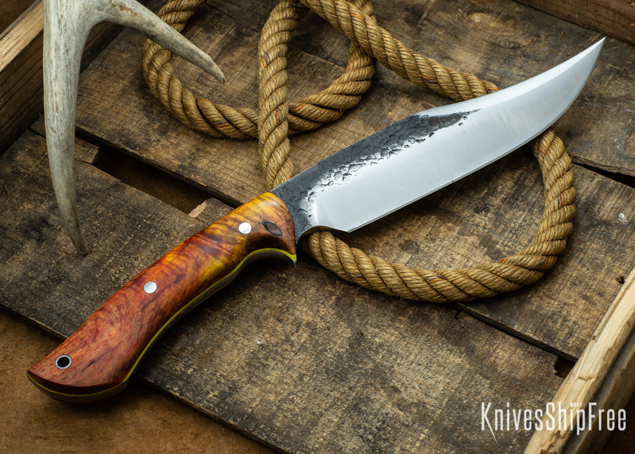 (Back) Gold & Red Elder Burl - Yellow Liners - 112345