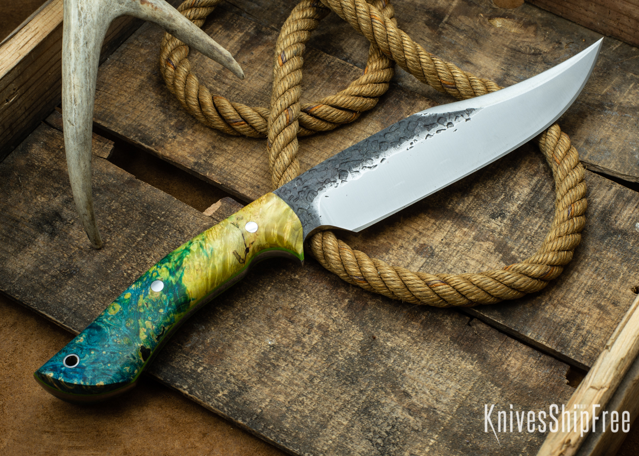 (Back) Green & Blue Elder Burl - Lime Green Liners - 112346