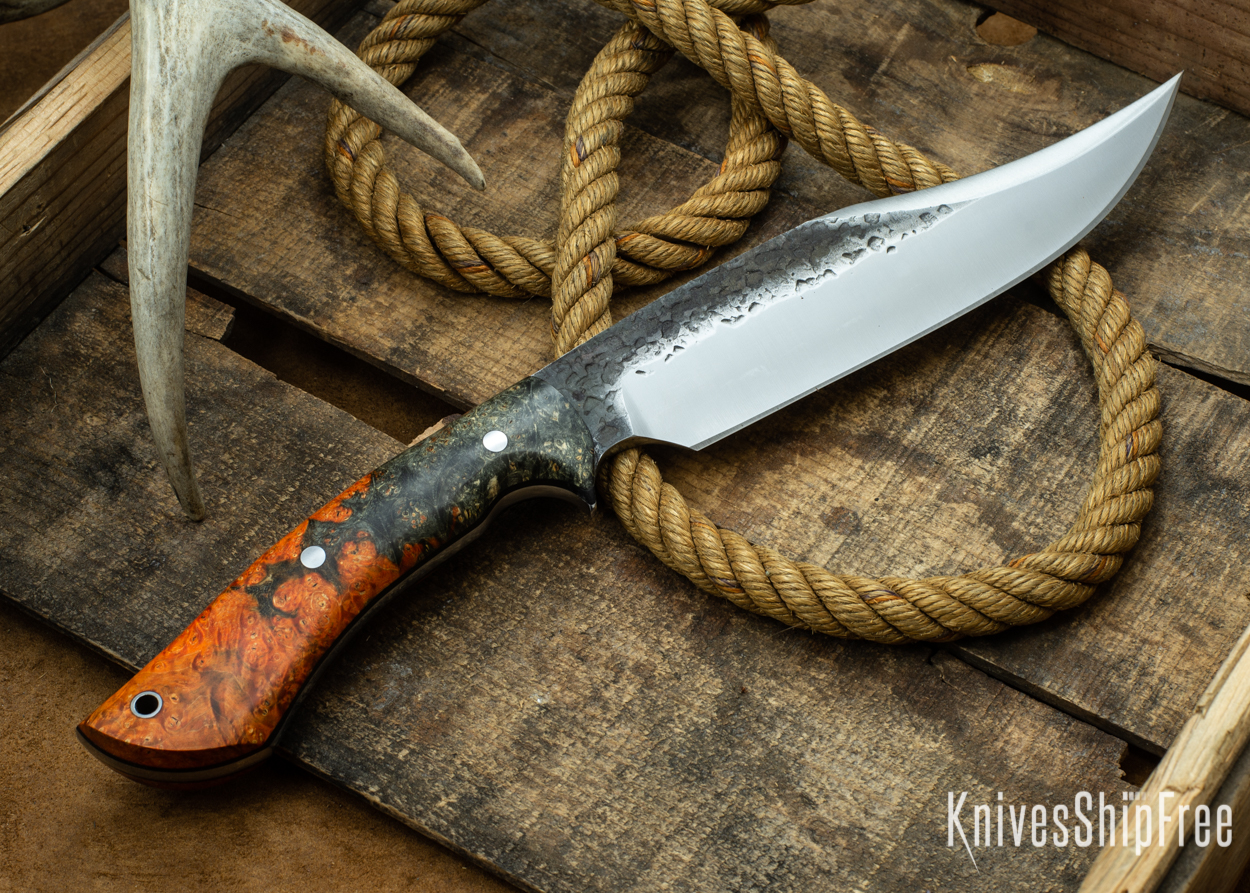 (Back) Orange & Black Elder Burl - Black Liners - 112347