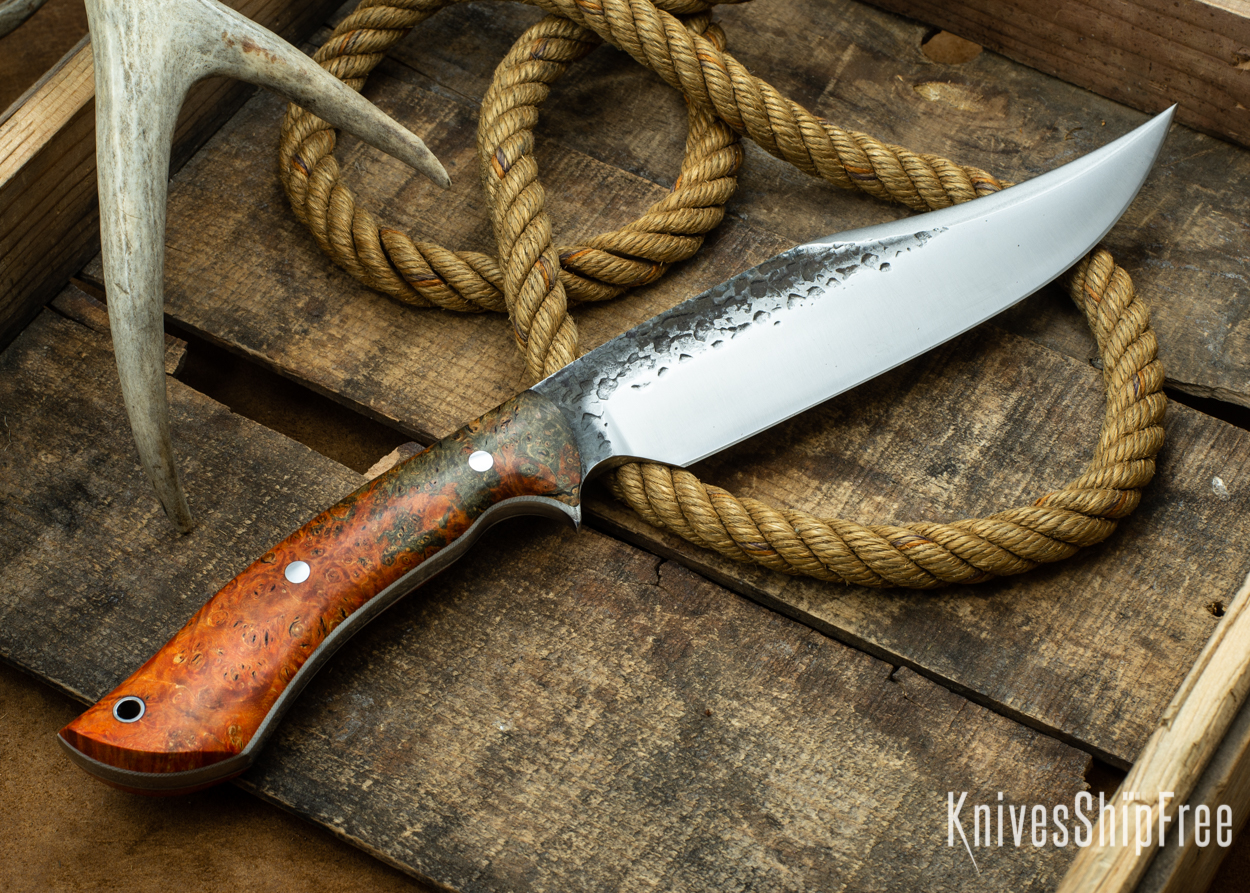 (Back) Orange & Black Elder Burl - White Liners - 112352