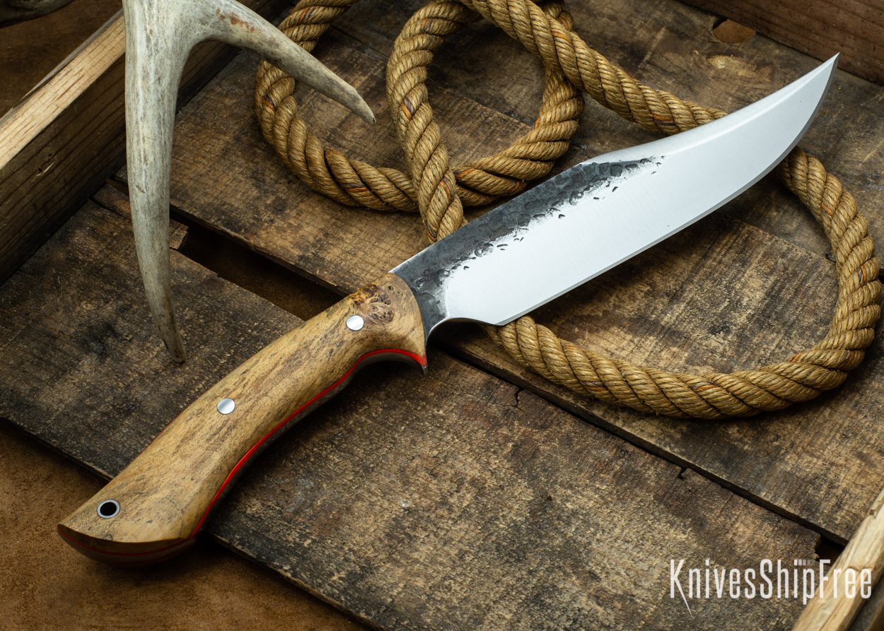 (Back) Natural Elder Burl - Orange Liners - 112355