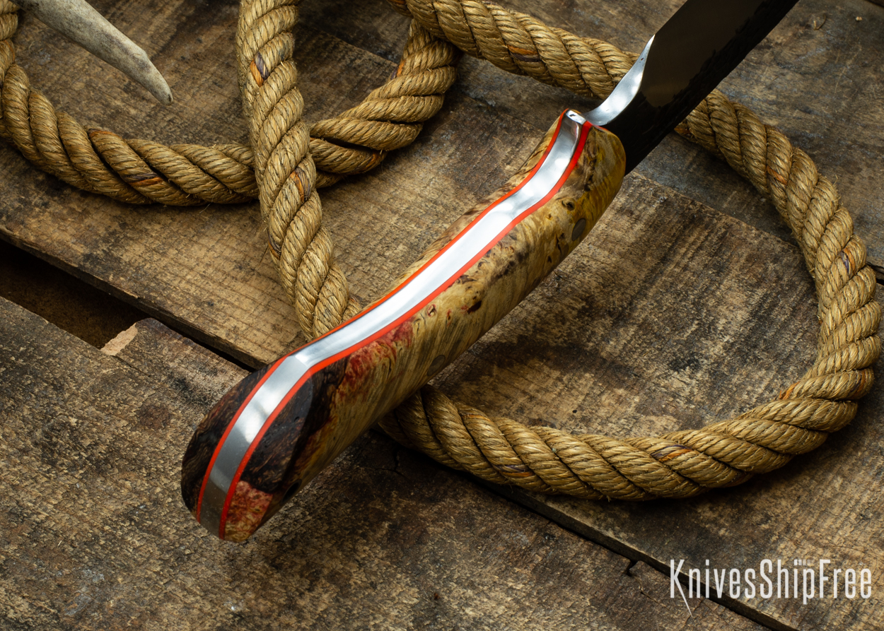 (Spine) Black Gold & Red Elder Burl - Orange Liners - 112336
