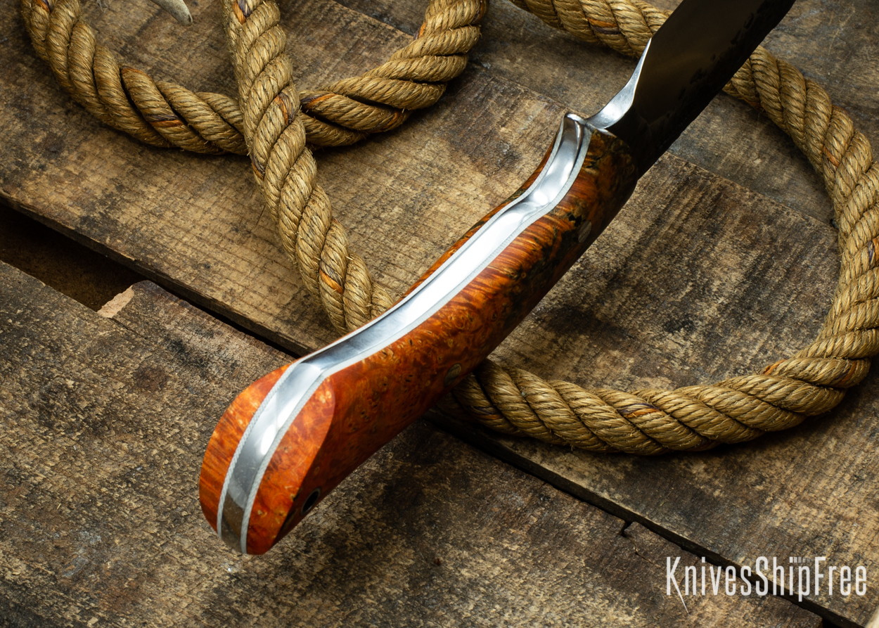 (Spine) Orange & Black Elder Burl - White Liners - 112352