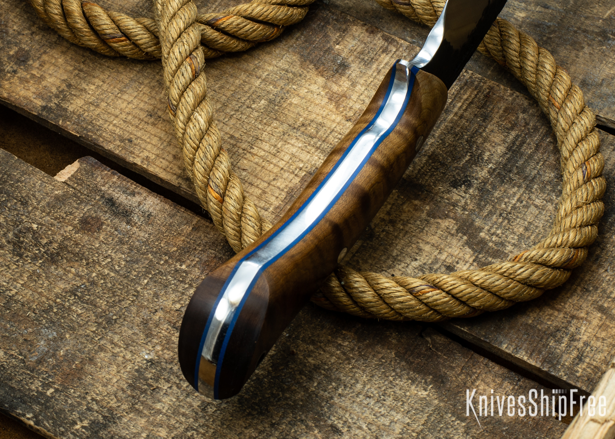 (Spine) Dark Curly Maple - Blue Liners - 112363