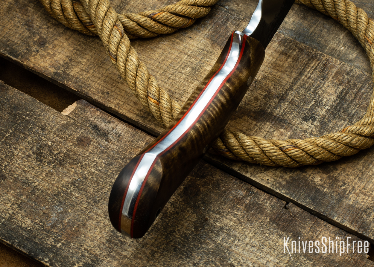 (Spine) Dark Curly Maple - Orange Liners - 112370