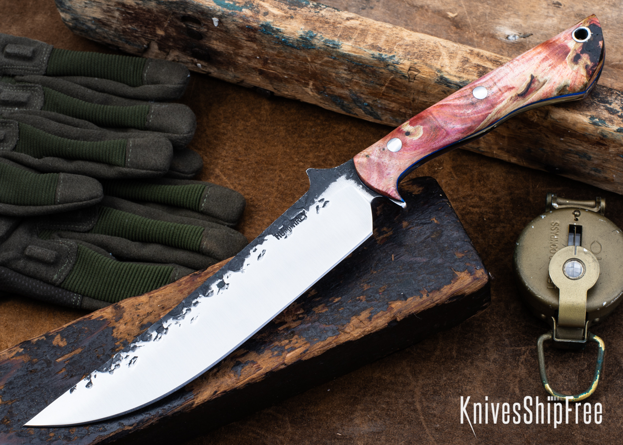 Double Dyed Box Elder Burl - Blue Liners - LH24HI151 (Front)