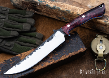 Double Dyed Box Elder Burl - Blue Liners - LH24HI150 (Front)