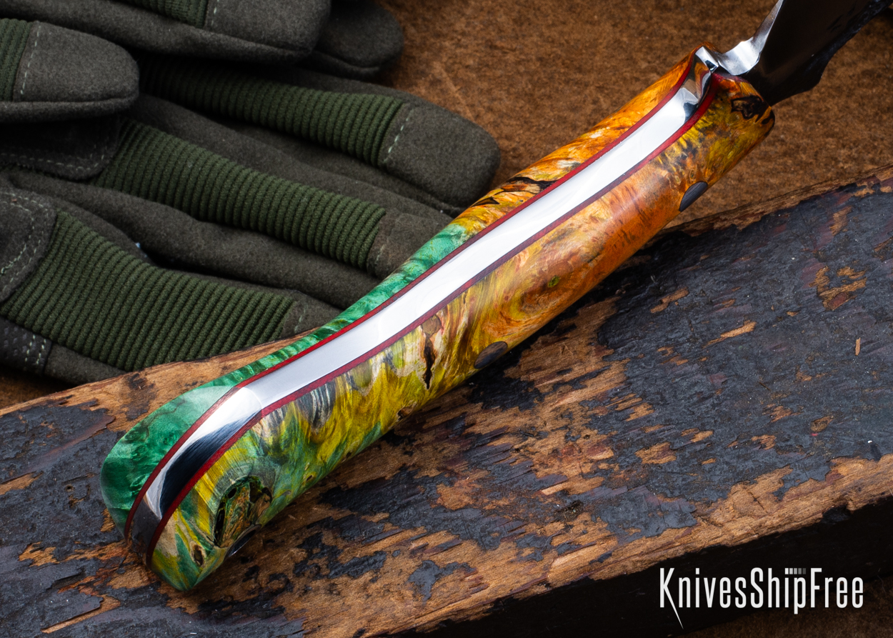 Double Dyed Box Elder Burl - Red Liners - LH24HI148 (Liners)