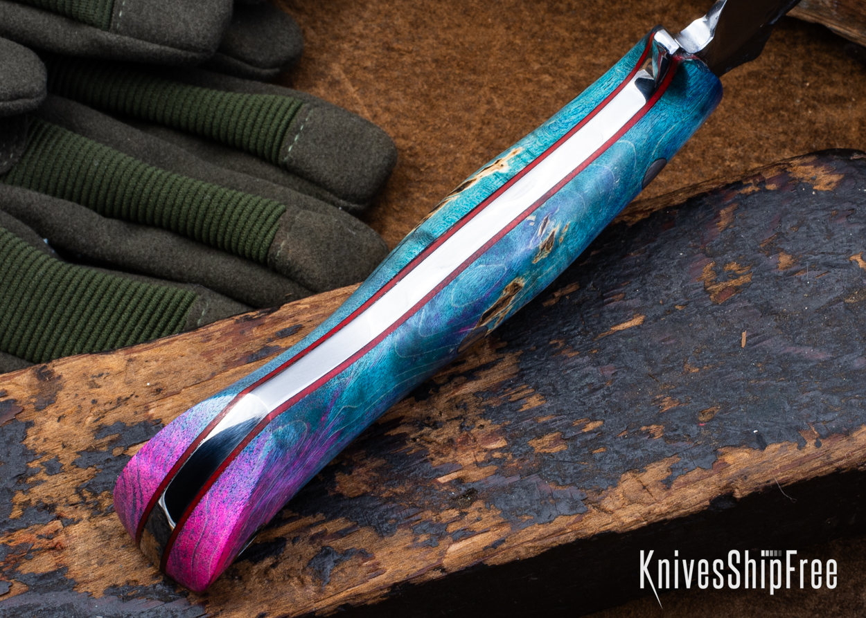 Double Dyed Box Elder Burl - Red Liners - LH24HI149 (Liners)