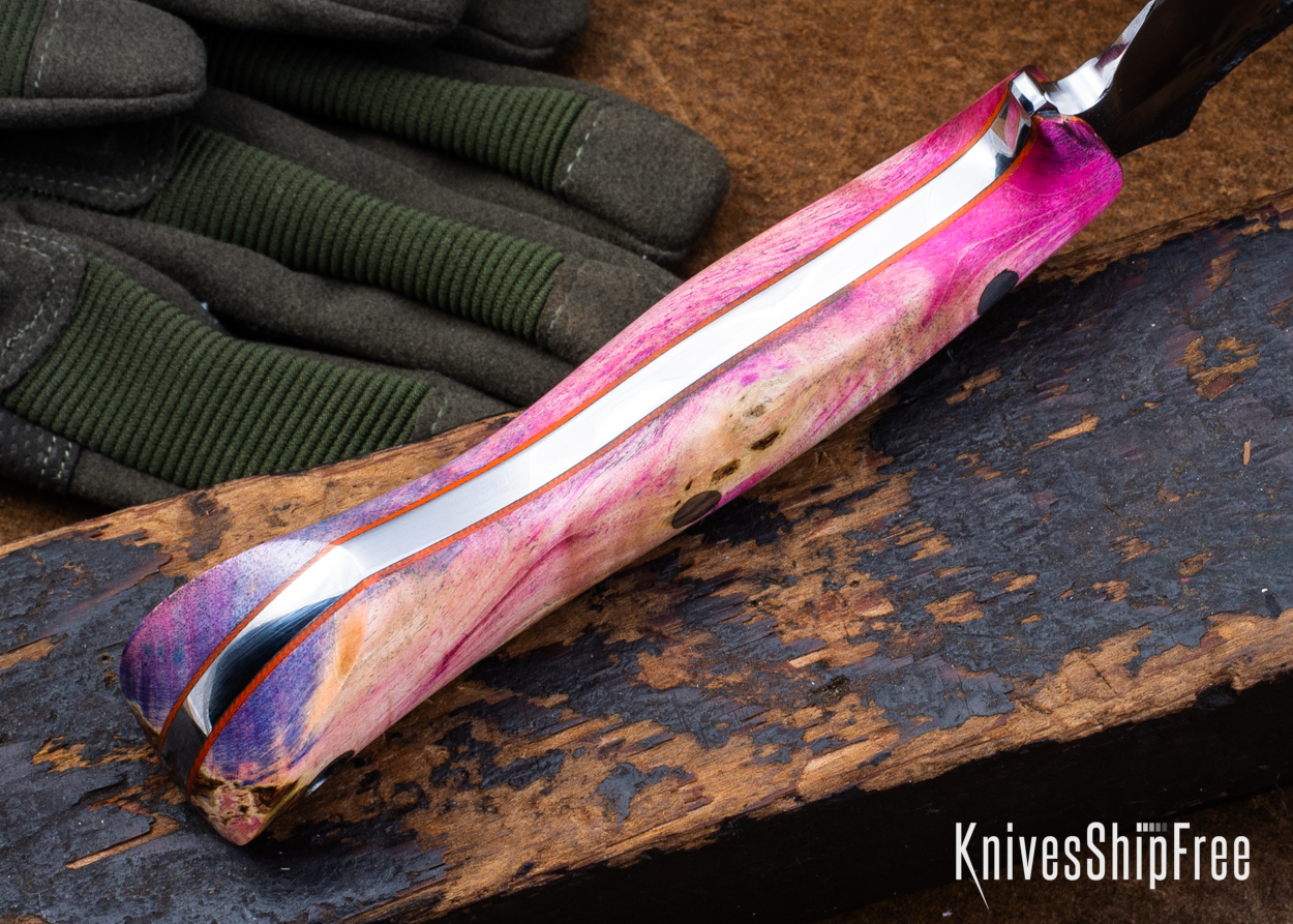 Double Dyed Box Elder Burl - Orange Liners - LH24HI158 (Liners)