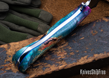 Double Dyed Box Elder Burl - Blue Liners - LH24HI152 (Liners)