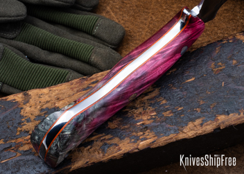 Double Dyed Box Elder Burl - Orange Liners - LH24HI159 (Liners)