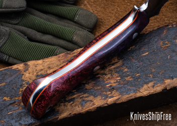 Double Dyed Box Elder Burl - Orange Liners - LH24HI160 (Liners)