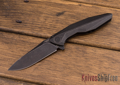 Rike Knives: 1508S Titanium Flipper - Blackwash M390