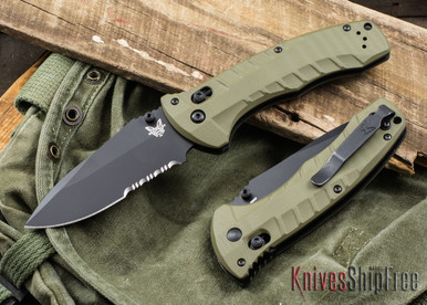 Benchmade Knives: 980SBK Turret - OD Green G-10 - CPM-S30V - Black ...