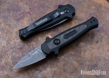 Kershaw Knives: Launch 12CA Auto - Mini Stiletto - Black Aluminum - Blackwash 1.9" Blade - 7130BLKBW