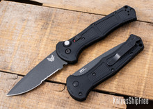 Benchmade Knives: 9070SBK Claymore - Push-Button Auto - Textured Black Grivory - CPM-D2 - Cobalt Black Cerakote