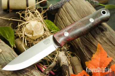 Bark River Knives: Bushcrafter - CPM 3V - Hellfire Maple Burl #2