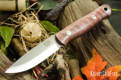 Bark River Knives: Bushcrafter - CPM 3V - Rose Tigertail Bark River Knives: Bushcrafter - CPM 3V - Rose Tigertail