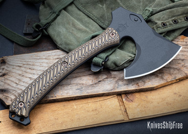 マーシェリン:ウィッグオーダー RMJ Tactical: Weezerker - 80CrV2 - Textured Hyena Brown G-10