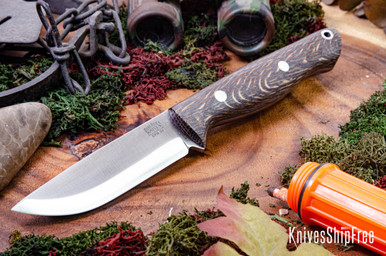 Bark River Knives: Gunny Scandi - CMP 3V - Bog Oak #1