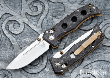 Benchmade Knives: 273-03 Mini Adamas - Marbled Carbon Fiber - CPM