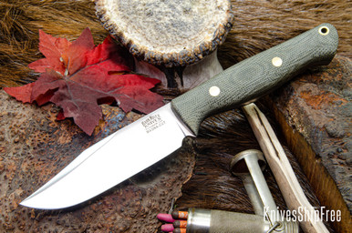 Bark River Knives: Gunny Sidekick - CPM MagnaCut - Green Canvas