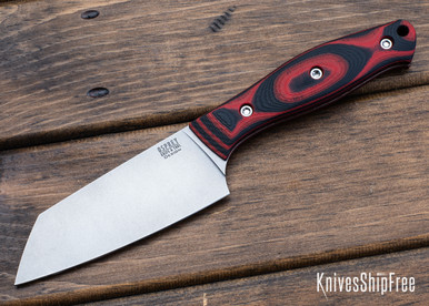 RMJ Osprey 9 Adventure Kitchen Knife Black G10 4.5 Stonewash - EKnives LLC