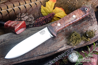 Bark River Knives: Kephart 4 - CPM 3V - Rose Gold Maple Burl