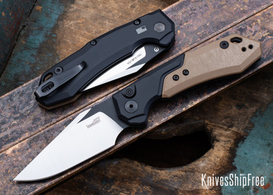 Kershaw Knives: Launch 19 Auto - Black Aluminum / Earth Brown G-10
