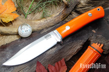 Bark River Knives: Hildi - CPM-CruWear - Blaze Orange G-10 - Black Liners
