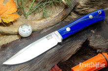 Bark River Knives: Hildi - CPM-CruWear - Blue Cyclone Mesh - Blue Liners