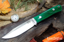 Bark River Knives: Hildi - CPM-CruWear - Green Cyclone Mesh - Green Liners