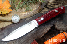 Bark River Knives: Hildi - CPM-CruWear - Red Cyclone Mesh - Red Liners