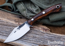 Lon Humphrey Knives: Blacktail - Forged 52100 - Desert Ironwood - Red Liners - LH22CJ159