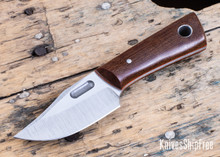 Bradshaw Blades: Biddie Bowie - Vintage Crosscut Micarta - Orange Liners - AEB-L