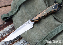 5614  Carter Cutlery: Muteki - Freestyle Neck Knife - Black, Coyote Brown & Olive Drab G10 - Natural Canvas Micarta Liners - CC21CJ002