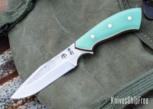 5552  Carter Cutlery: Muteki - Mini Aviator - Natural G10 - Natural Canvas Micarta & White G10 Liners - CC21CJ006