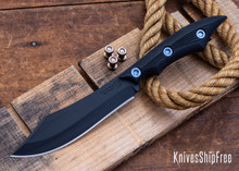 RMJ Tactical: Ratatosk - Nitro-V Stainless - Black Linen Micarta - Graphite Black Cerokote 