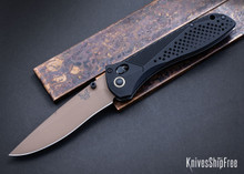 Benchmade Knives: 710FE-2401 Limited Edition - 25th Anniversary AXIS Lock - Black Aluminum - CPM-MagnaCut - Flat Earth PVD