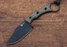 Civivi: Midwatch - Green Burlap Micarta - N690 - Black Stonewashed