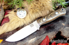Bark River Knives: Bravo Necker 2 - CPM-S45VN - Bog Oak - White Liners