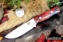 Bark River Knives: Bravo Necker 2 - CPM-S45VN - Red & Blue Maple Burl #2